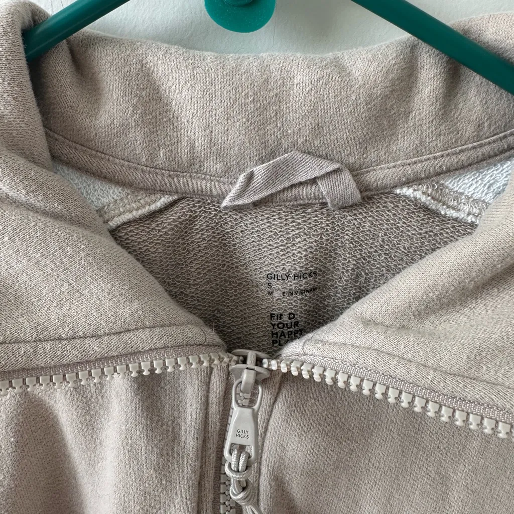 Woman's Black and Tan Half-Zip Sweater - Image 2