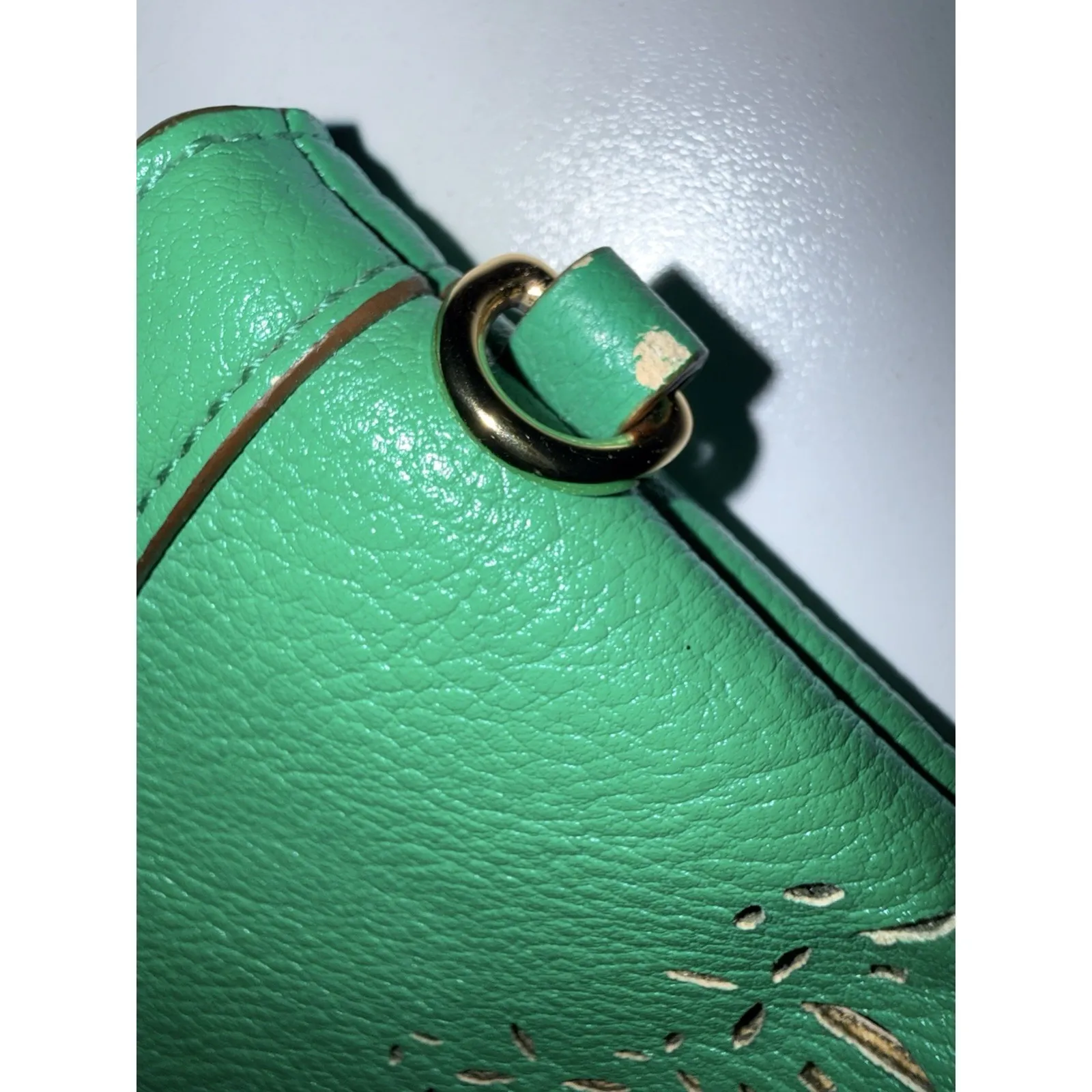 Lauren Ralph Lauren Chantilly Slim Wallet Pouch Clutch Lawn Green Ladies M - Image 7