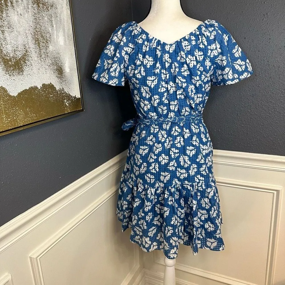 Rebecca Taylor Perla Petal Flutter Sleeve Flounce Hem Dress - Image 11