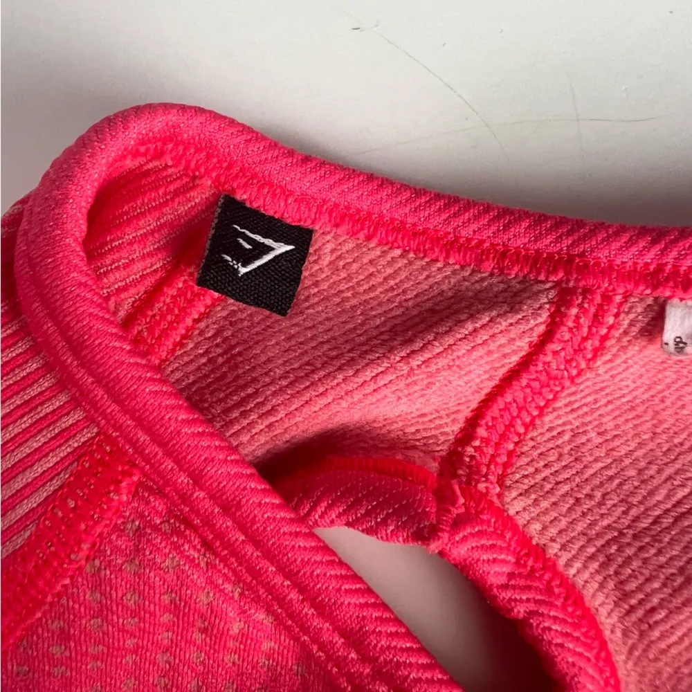 Gymshark Ultra Seamless Hot Pink Crop Top Back Cut Outs TikTok famous XS - Image 6