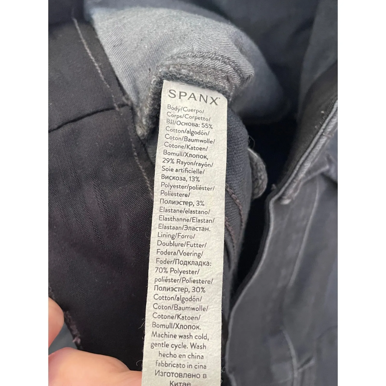 SPANX Perfect Black Cargo Pants Womens XL Petite Stretch - Image 5