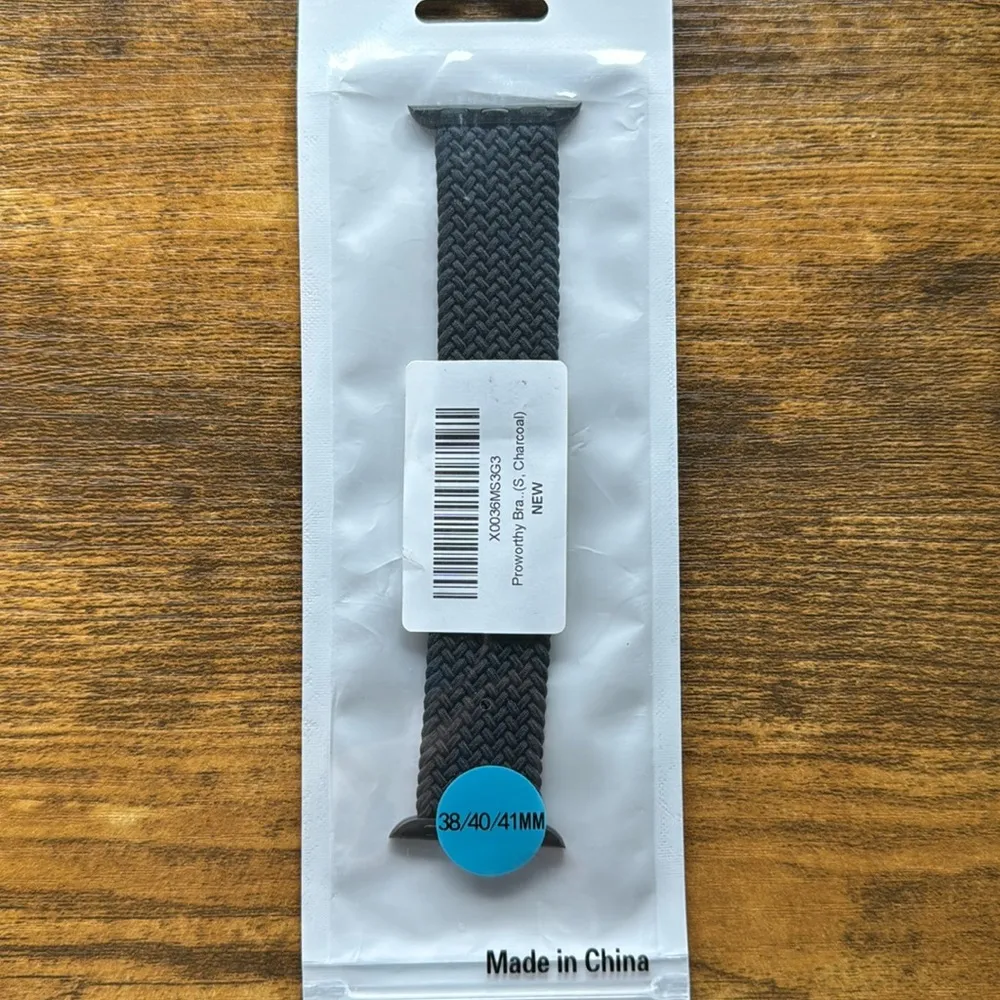 38/40/41mm Apple Watch charcoal Braided Strap S - Image 2