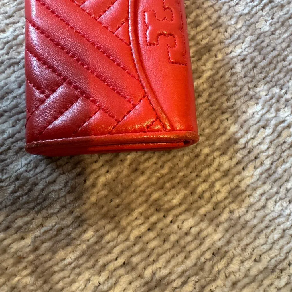 Tory Burch Scarlet Quilted Card Case - Image 2