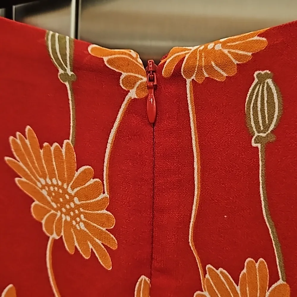 💕MADEWELL💕 Tulip-Sleeve Maxi Dress ~ Tall Sunflowers Print 4 - Image 10