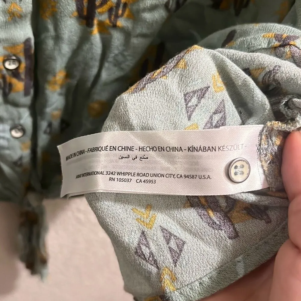 ✨Ariat Sun Kissed Green Sz XL Shirt✨ - Image 9