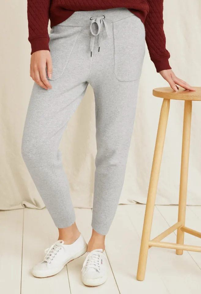 Garnet Hill Gray Washable Cashmere Joggers | Size M | NWT | Quiet Luxury - Image 1