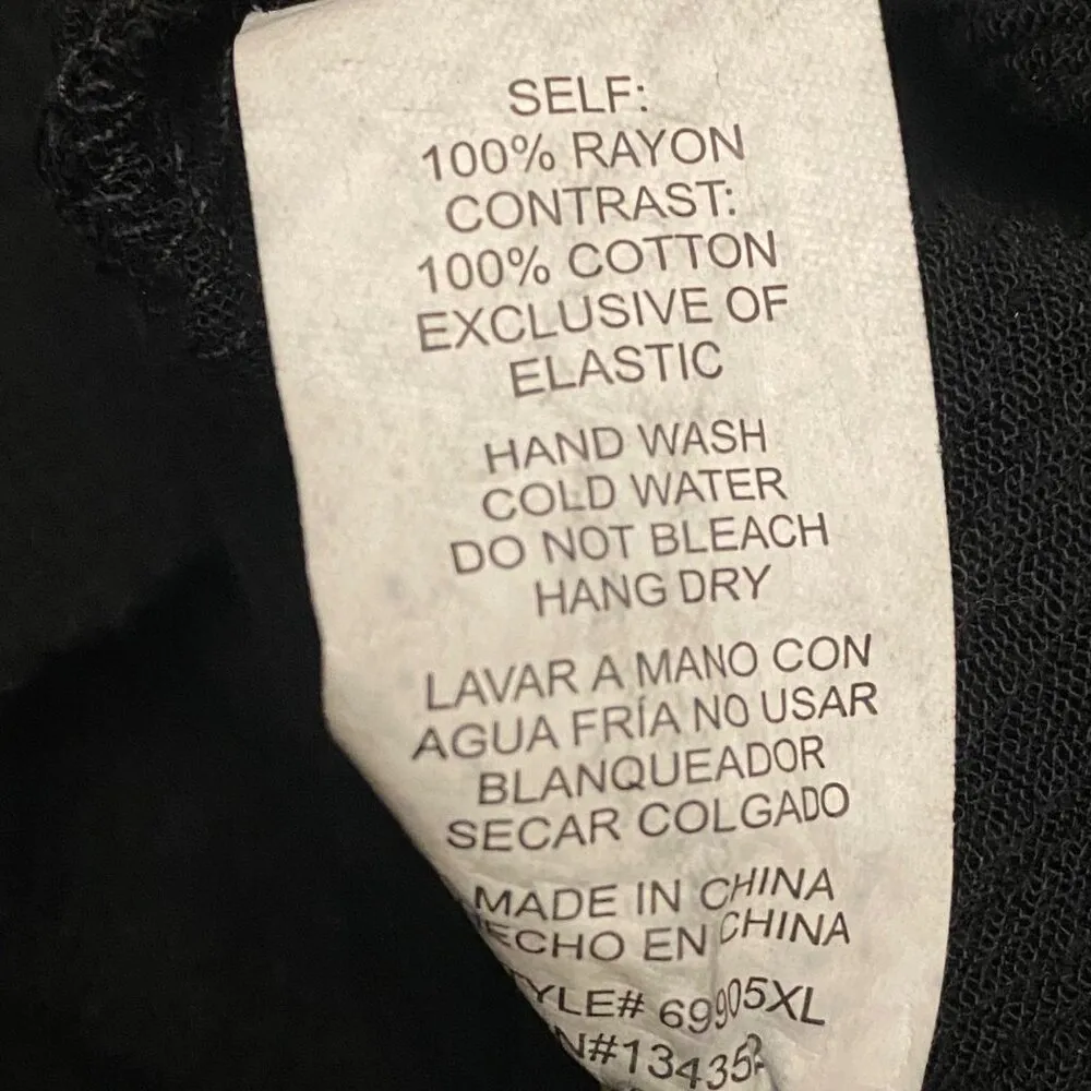 Ambiance Boho Crinkle Gauze Romper in Black Size 3X - Image 8