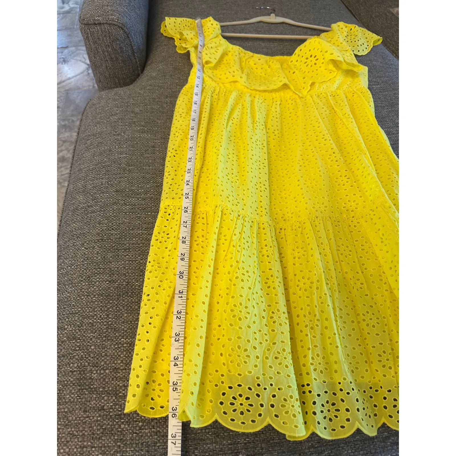 Lilly Pulitzer Asteria Eyelet Dress Ruffle‎ Sleeves Tiered Daisy dreams Size 6 - Image 5