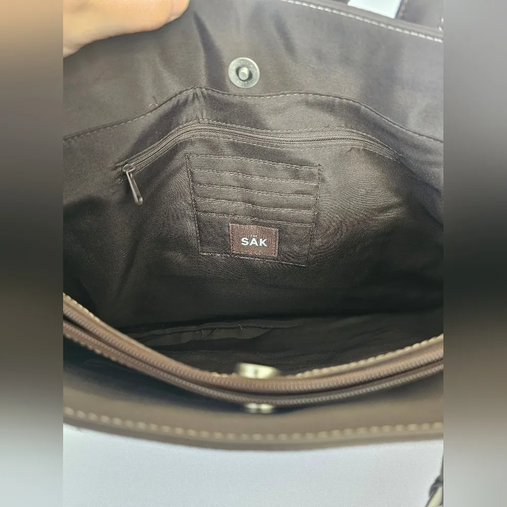 The Sak Burgundy Large Tote Bag  Textured Material New With Tags Luxia Bag - Image 5