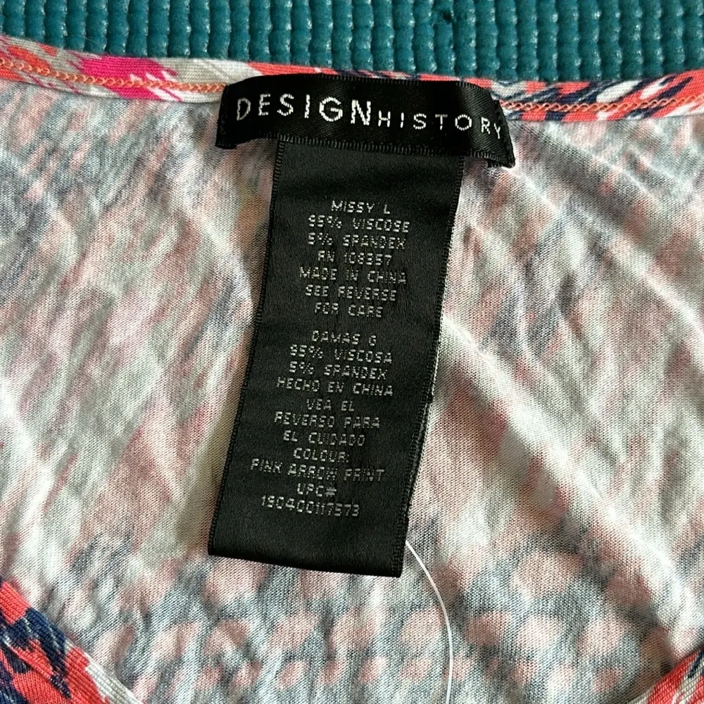 Design History Pink Arrow Pattern Dress NWT Large - Image 8