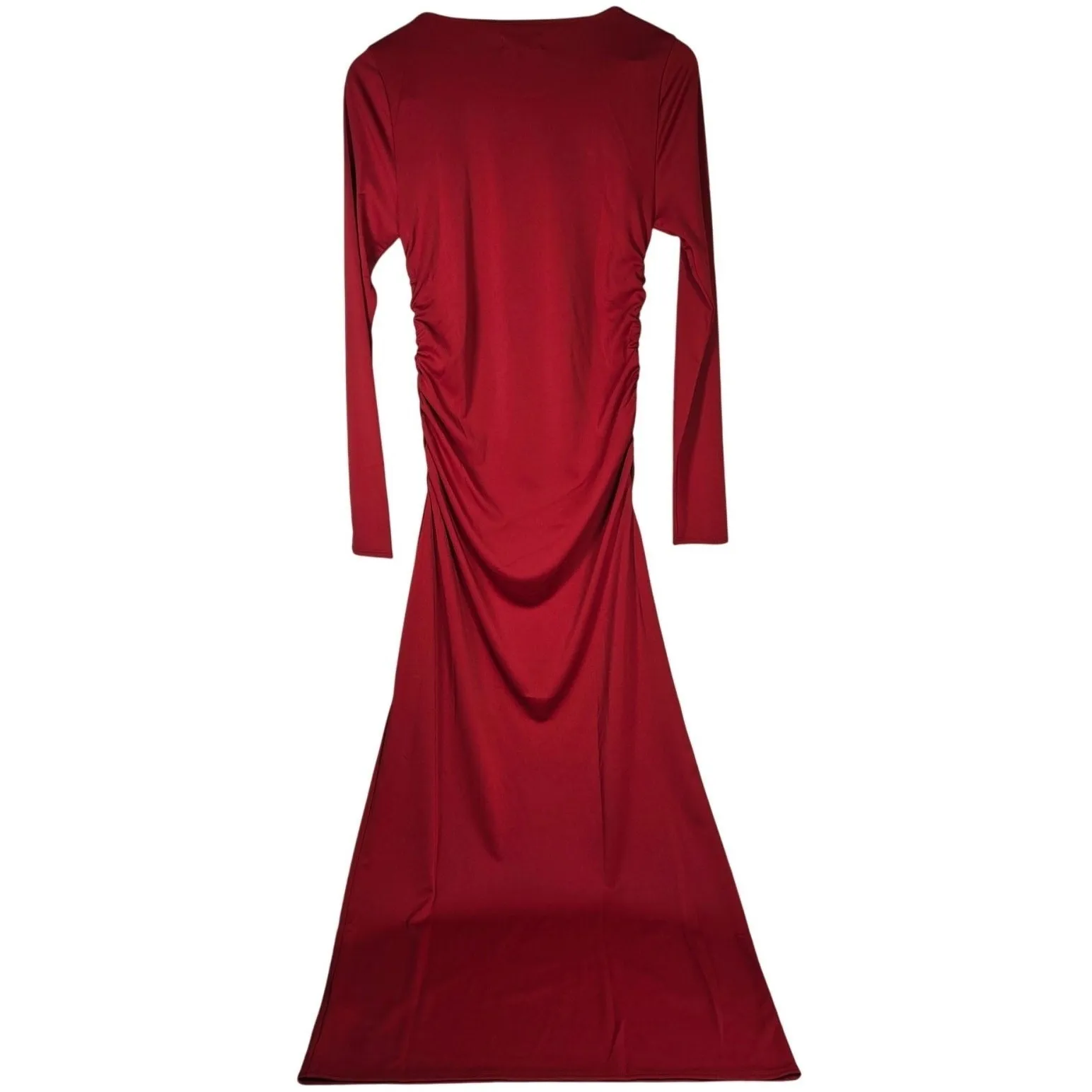 J. Crew Long-sleeve dress in‎ jersey crepe Berry Sangria S NWT - Image 2