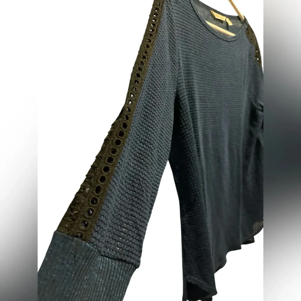 Soft Surroundings Bailey Top Waffle Knit Eyelet Sleeve Tunic NWOT - Image 3