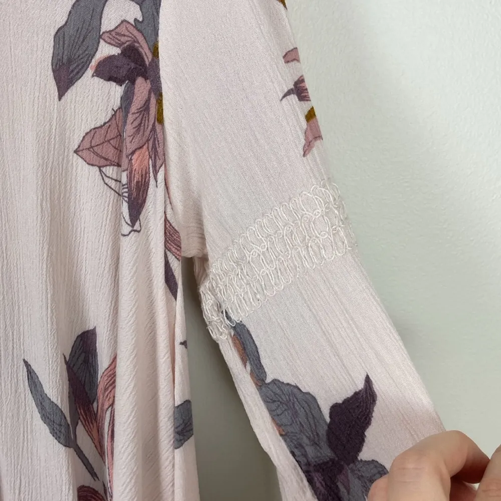 Free People Electric Orchid Print Swing Tunic Flowy Women’s Size Medium Top - Image 11