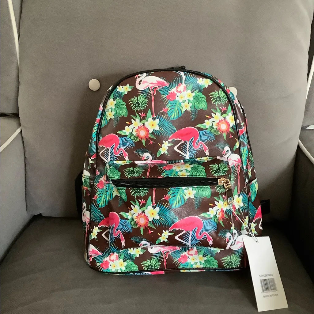 💥2x HP 🆕 FLAMINGO Blue mini backpack gift - Image 7
