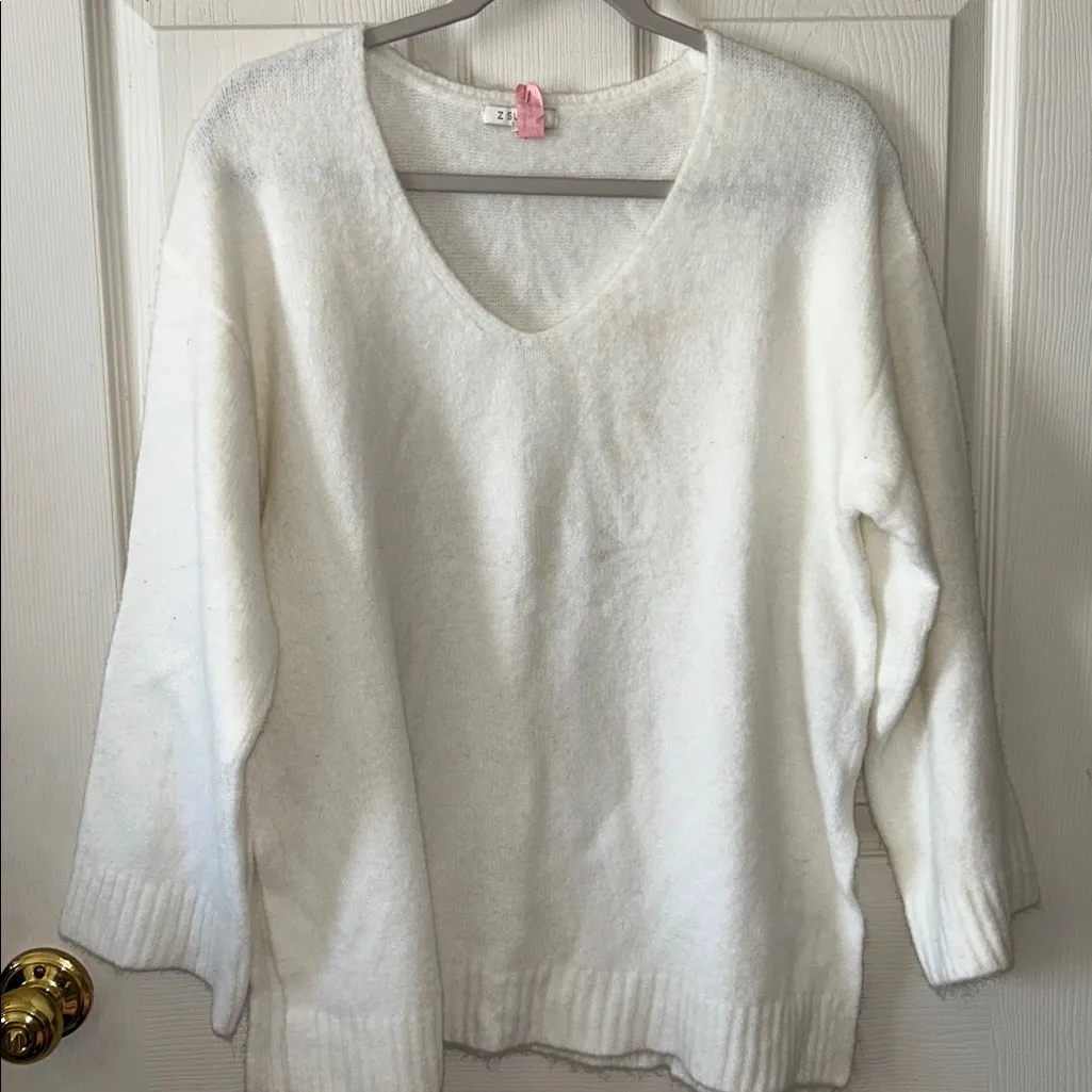 Z Supply Weekender Soft Modern Sweater in Color Sea Salt Size Small‎ - Image 11