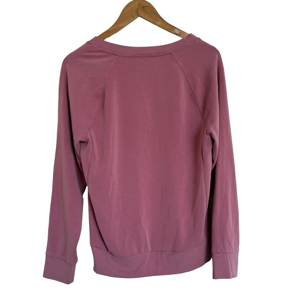 Athleta Ultra Soft Pink Mauve Pullover Crew Neck Sweater Long Sleeve Small S - Image 5