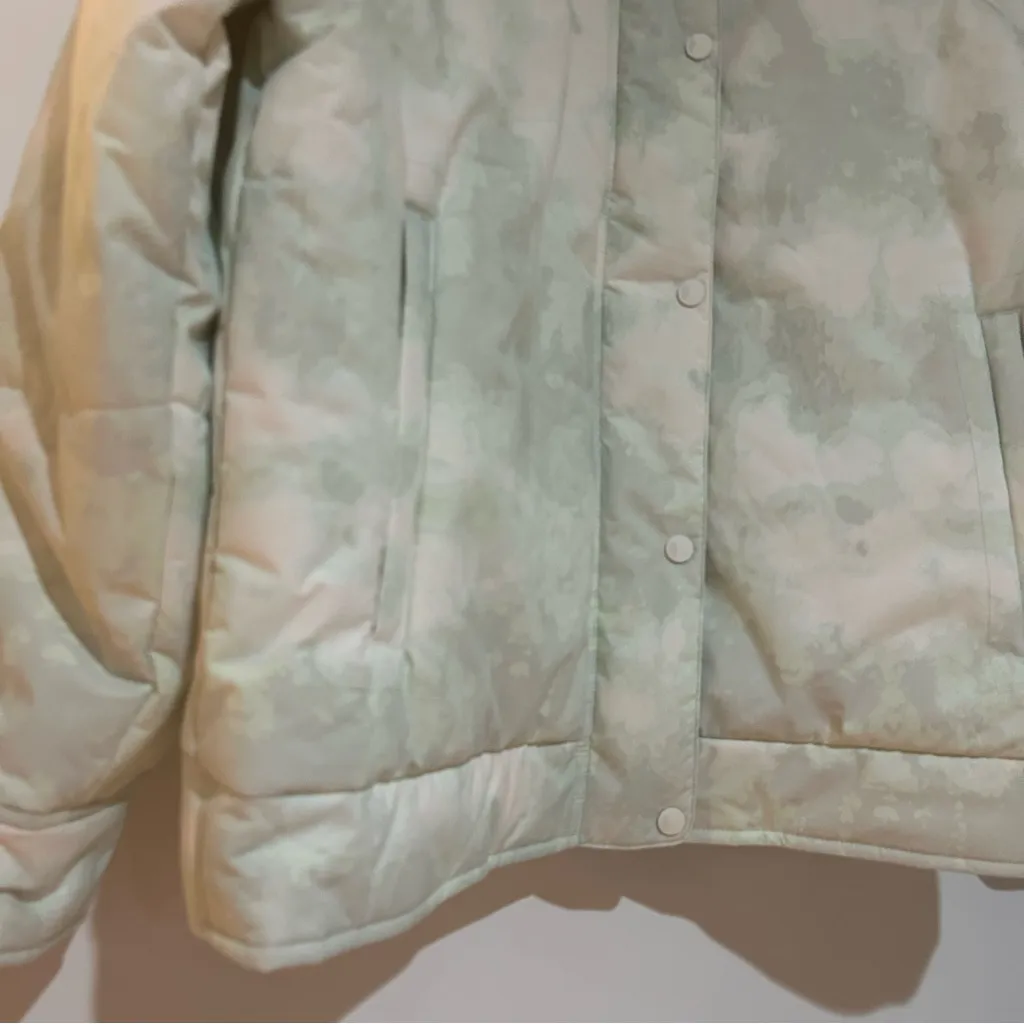 Free People Snow Bunny Slope Mint Light Green Puffer Jacket NWT Size Large - Image 6