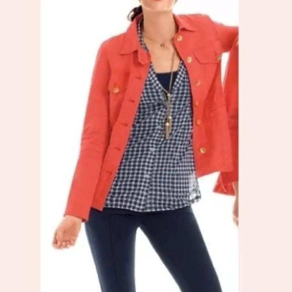 ✨CAbi Mesh Plaid Sheer Button Sz Medium Shirt✨ - Image 3