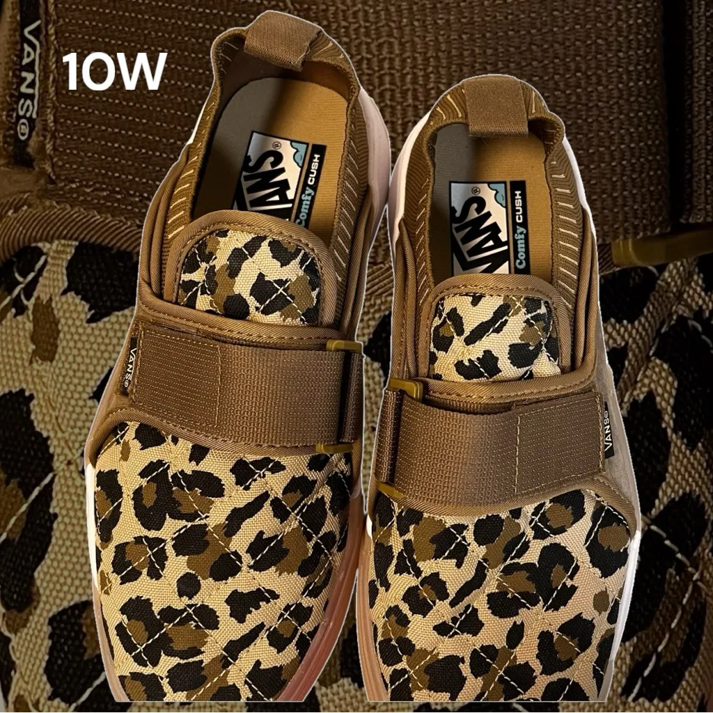 •NEW• VANS COMFYCUSH ULTRARANGE CHEETAH SLIPS W/ STRAP 10W/8.5M - Image 2