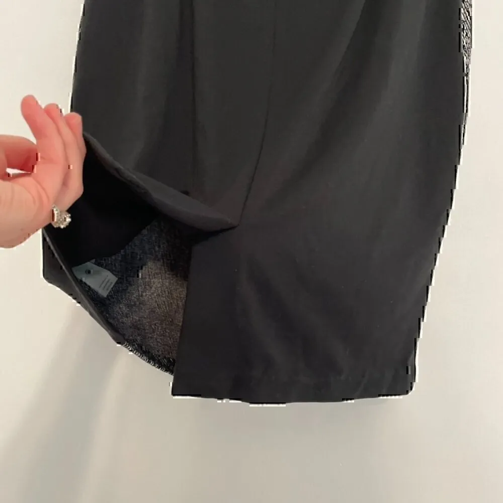 CALVIN KLEIN CK Black Gray Geometric / Solid Colorblock Straight Pencil Skirt 6 - Image 11