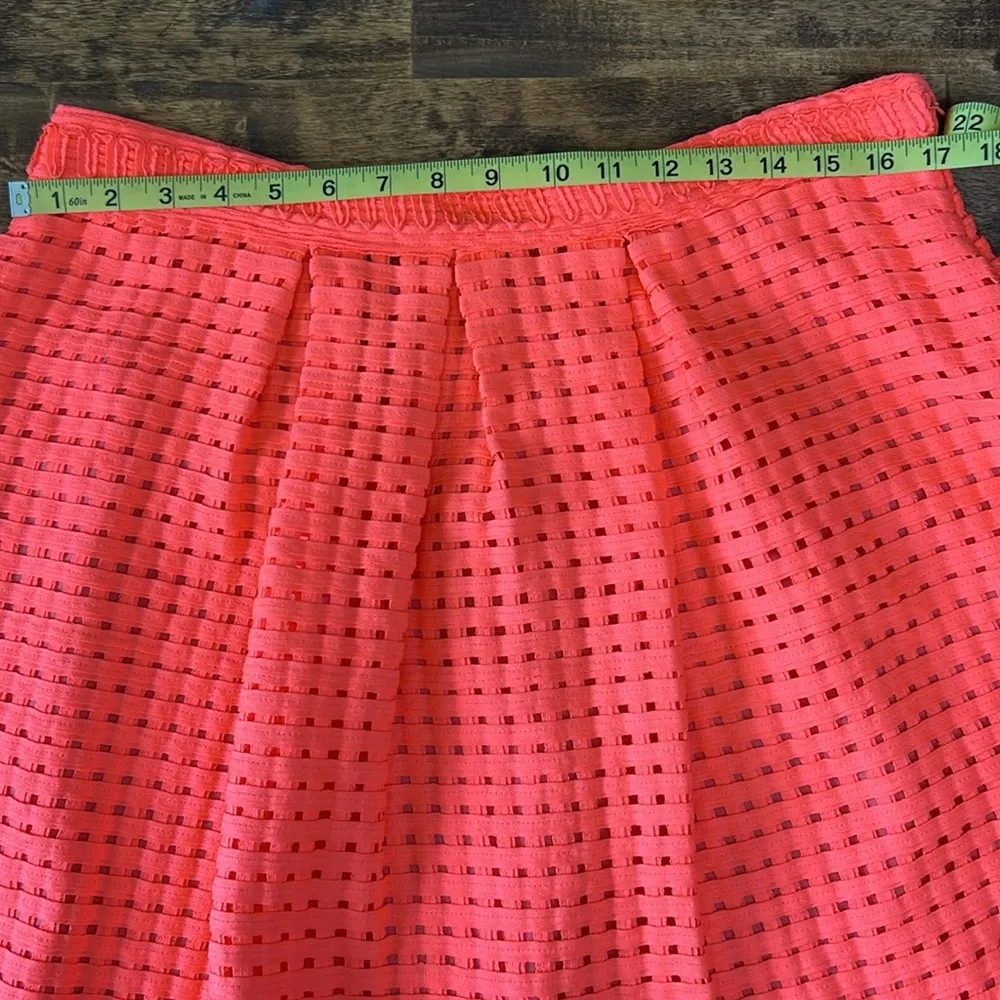 ANTHROPOLOGIE Yoana Baraschi Neon Papaya Coquelicot Skirt Size Large NWT - Image 11