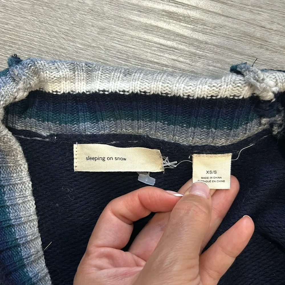 Anthropologie sleeping on snow fair isle eyelash cardigan sweater XS/S - Image 8