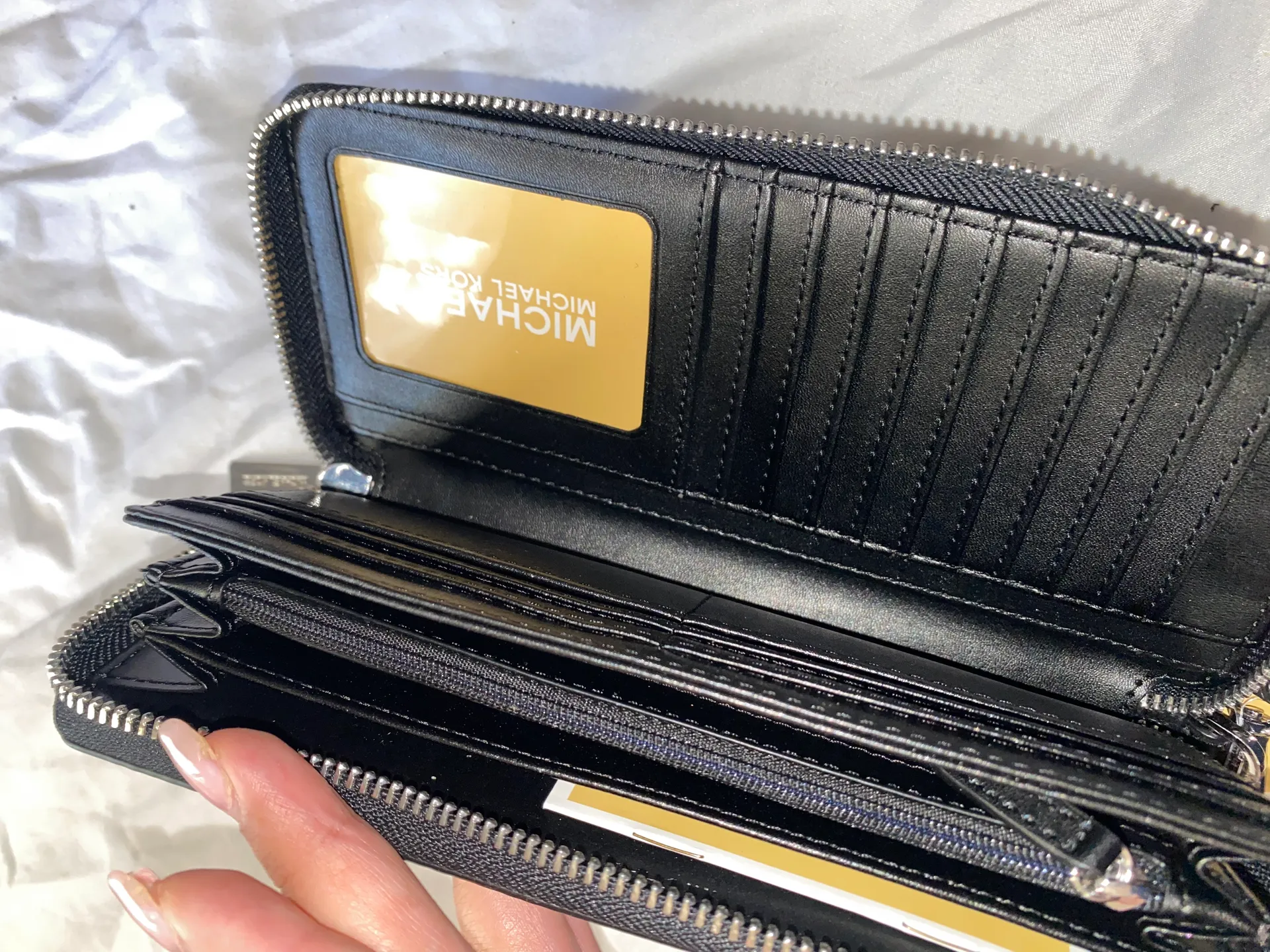 Michael Kors Black Pebble Leather Wallet - Image 2