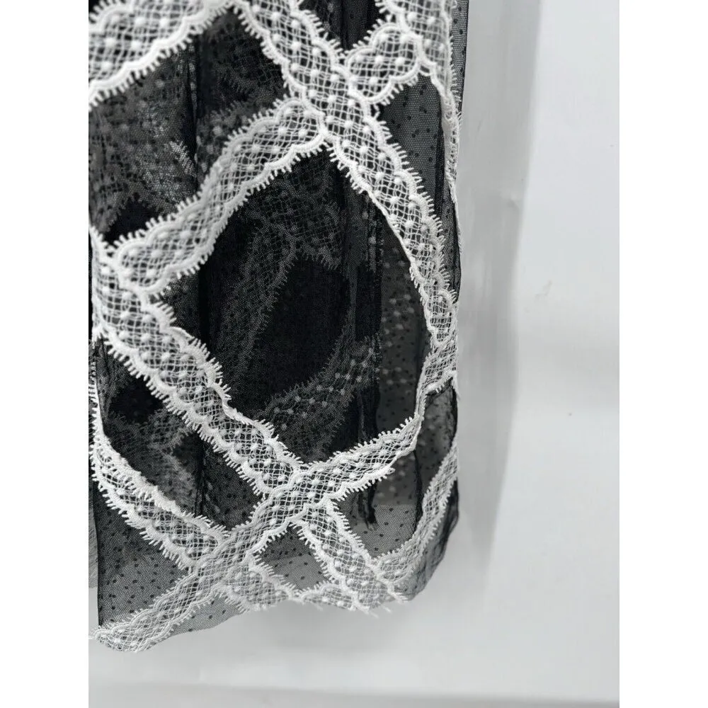 Adalyn Rae Dress Women Small Black White Lace Whimsigoth Fairy‎ Grunge Feminine - Image 9