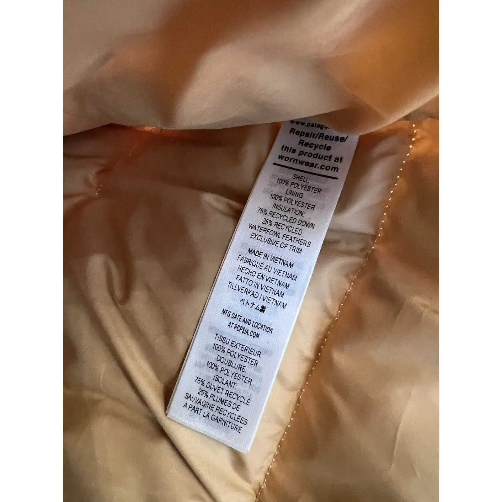 Patagonia Women’s Silent Down Jacket Beeswax Tan (Pale Yellow) NWT Size Large - Image 3