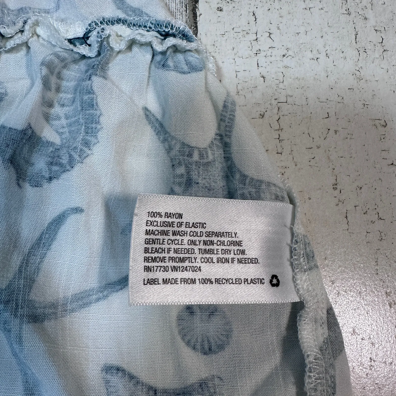 Agua Bendita x Target Smocked Sea Creature Dress | White Teal | Sz XL | Coastal - Image 9