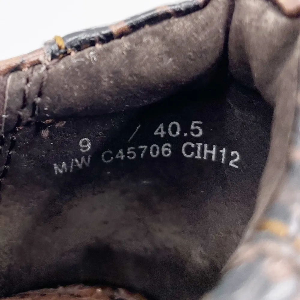 B.O.C Born Concepts Women's Brown Reptile Embossed Faux Leather Clogs Size 9 - Image 9