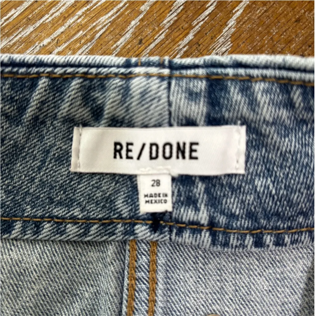 ReDone Low Waist Wrap Mini Skirt Size 28 - Image 5