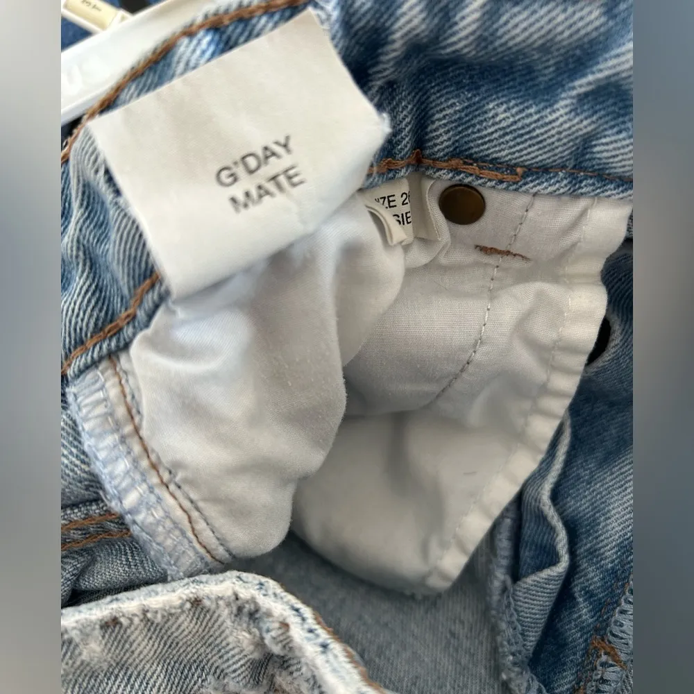 Rollas denim shorts dusters high rise short sz 26 Blue - Image 11