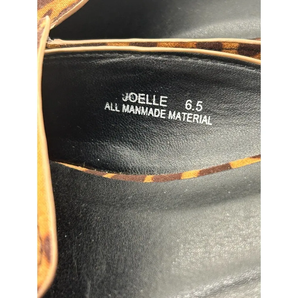 Lulus Leopard Mules Pointy Toe Flat Size 6.5 Joelle Style - Image 3