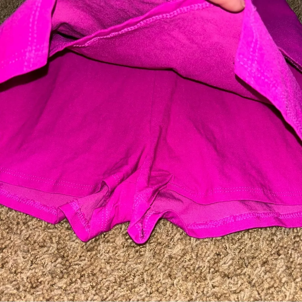 American Threads dark pink fuschia shorts with cross front skirt appearance - Image 4