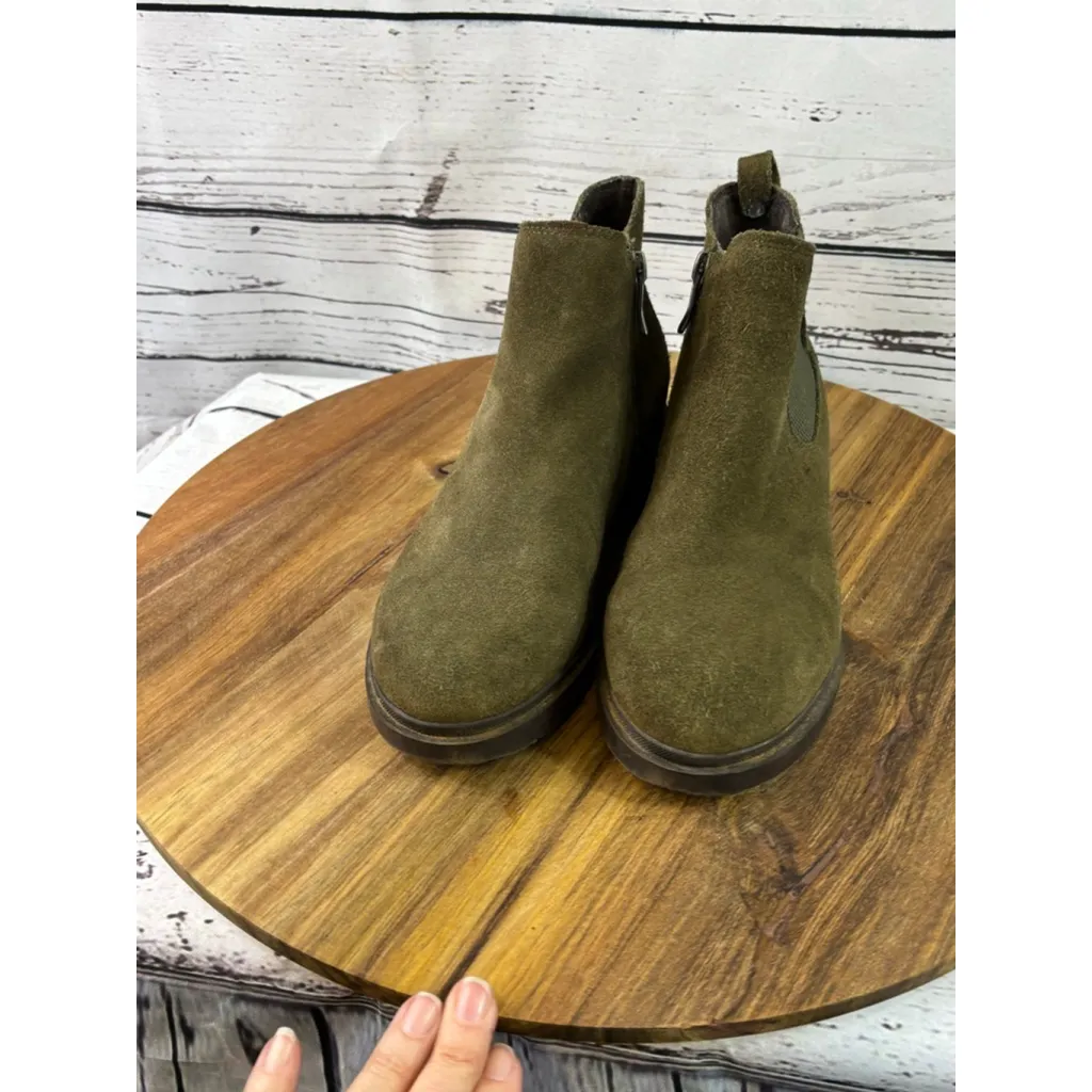 Women's Easy Spirit Martha Stewart Olive Green Suede Ankle Boots 7.5 - Image 8
