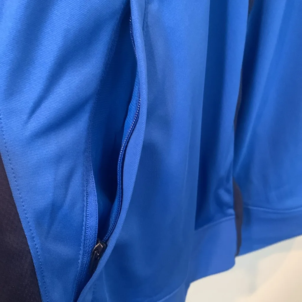 Nike Dri-Fit Slim Fit Blue Full Zip Athletic Soccer Track Jacket Women’s Size XL - Image 3