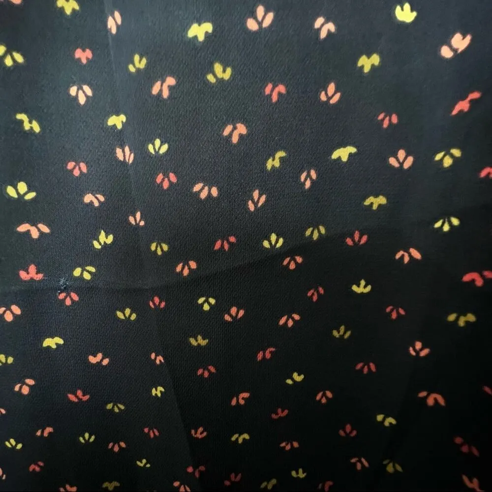 Lauren Conrad Womens Pleated Neck Tie back Short Sleeve Blouse Sz M Size M - Image 14