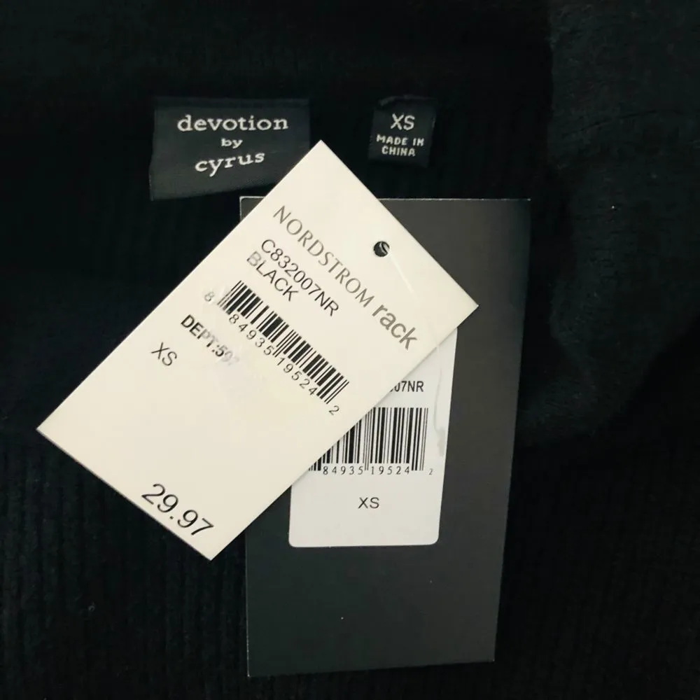 🔥5 for $25 sale🔥 DEVOTION BY CYRUS NWT black Cowlneck Ribbed Tunic Sweater - Image 8