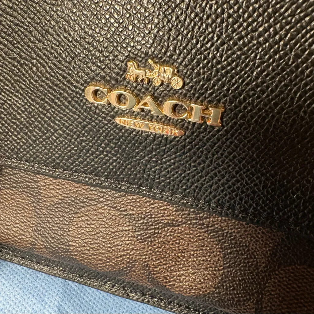 Coach Black and Brown signature Crossbody Bag - Image 15