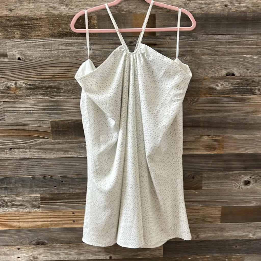 House of Harlow 1960 X Revolve Rosalin White and Black Polka Dot Halter Dress L Size L - Image 3