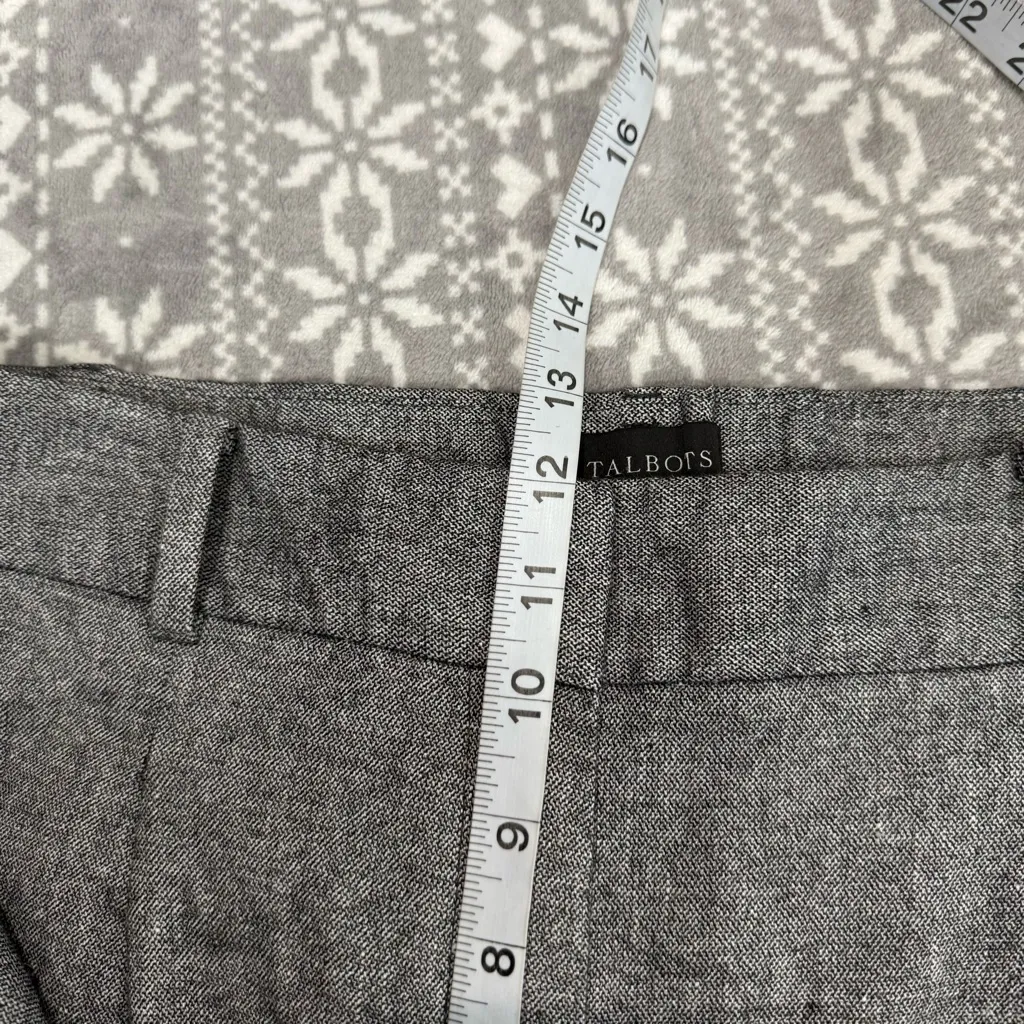 Talbots Bristol‎ Dress Ankle Straight Pant Pascala Textured Gray Size 12 - Image 10