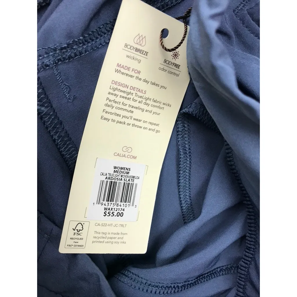 CALLA JOURNEY COLLECTION Mid Rise Relaxed Fit 8 inch Inseam Shorts M Navy Blue Size M - Image 9