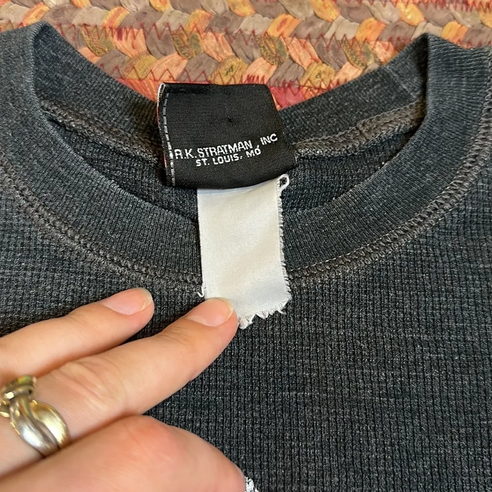 Harley Davidson RETRO  MOTORCYCLES THERMAL WAFFLE KNIT LONG SLEEVE GRAPHIC TEE - Image 3