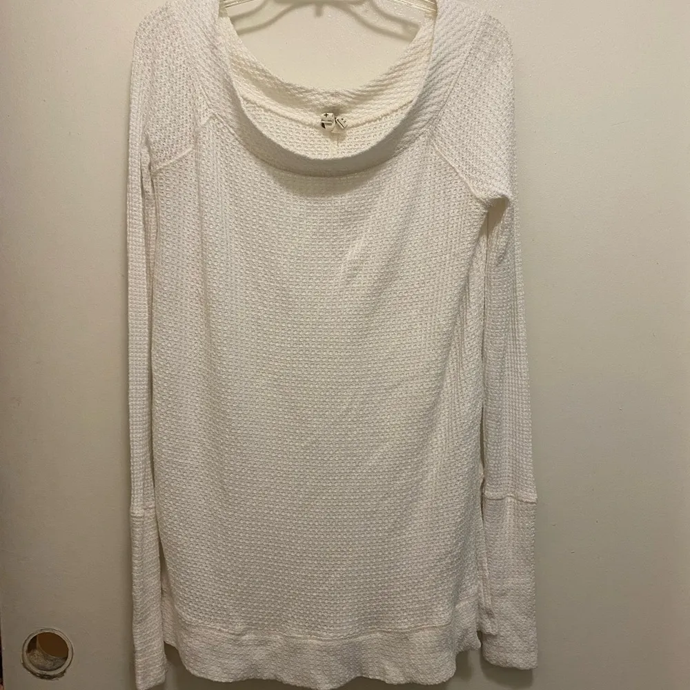 We The Free Medium White Cream Lightweight Sweater Boho Free People - Image 4