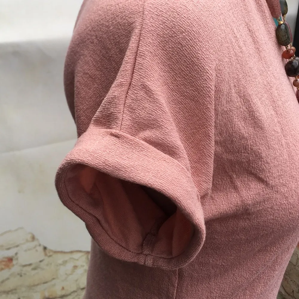 2/$25 Listing - Women’s Short Sleeve Cuffed Faux Wrap Surplice Knit Top - Image 6