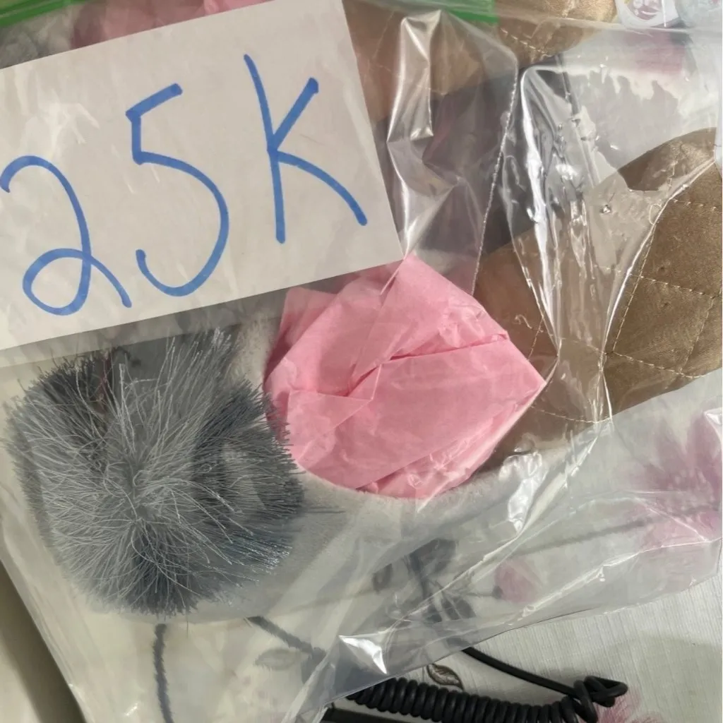 Womens Gray Velvet Quilted Slippers With Faux Fur Pom - Image 6