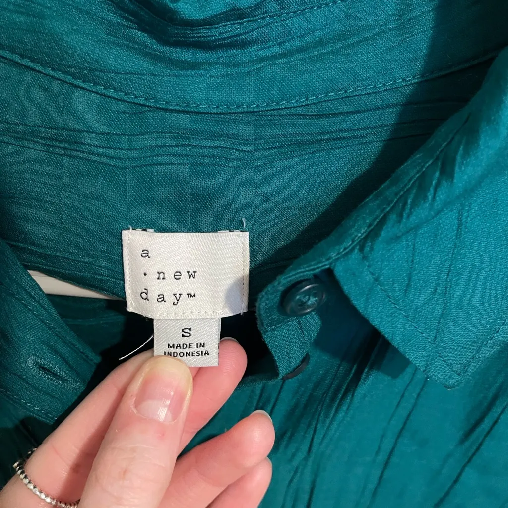 A New Day  Teal/Green Button-Down Shirt - Image 2