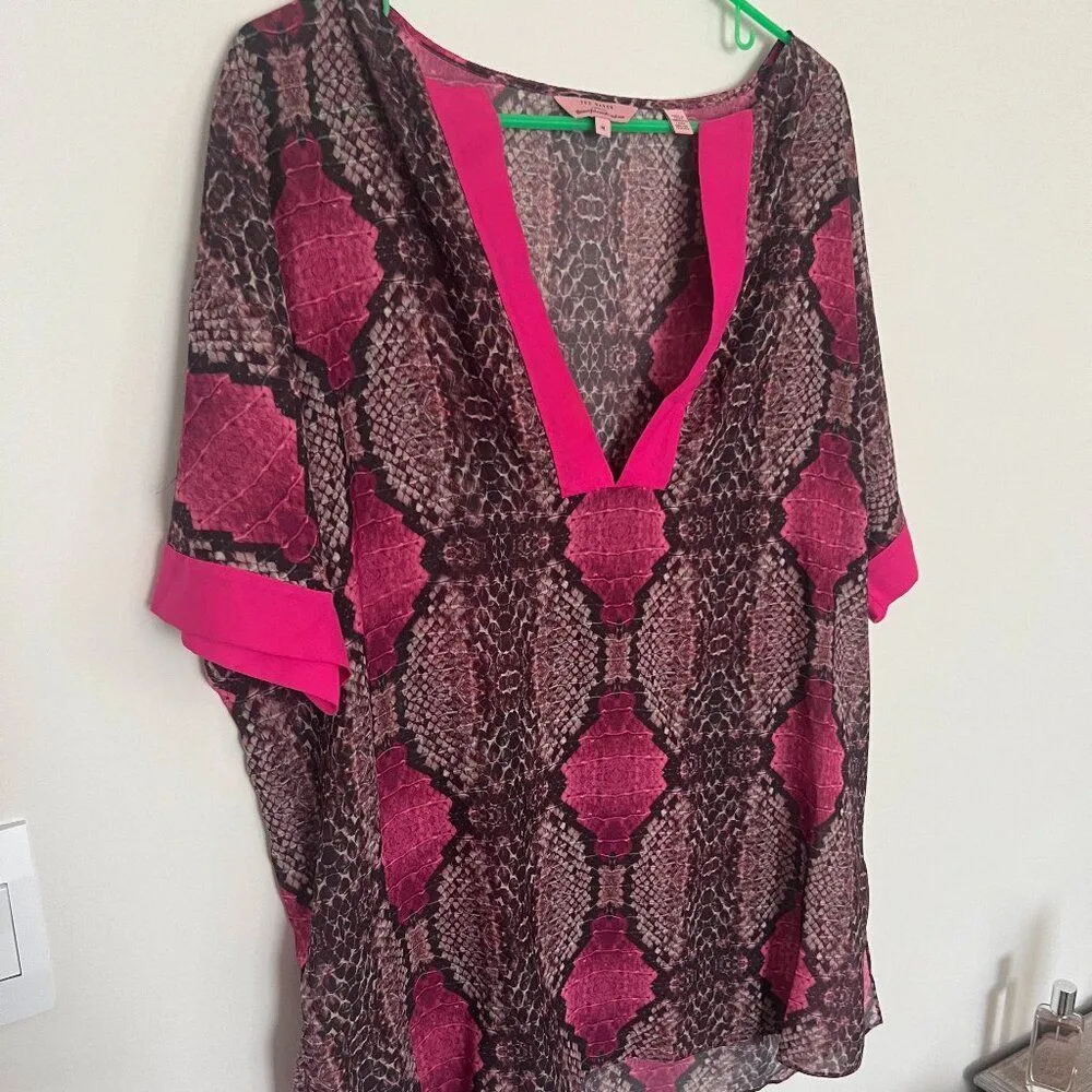 Ted Baker Snake Print Kaftan size M - Image 3