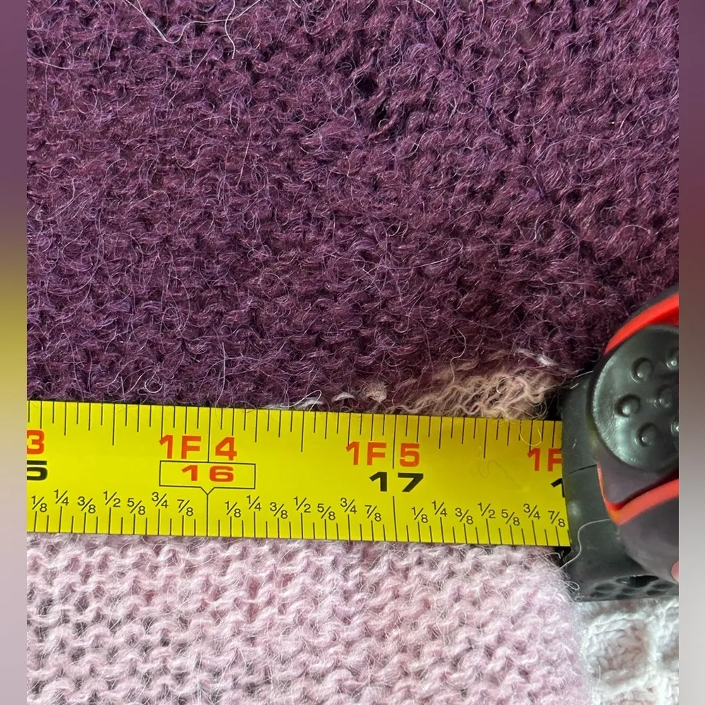 Urban Outfitters worn look distressed Stripe Cardigan Purple Pink Women's  Xs - Image 13